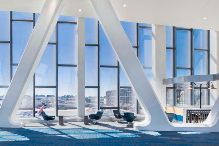 The windows at LaGuardia Terminal B.