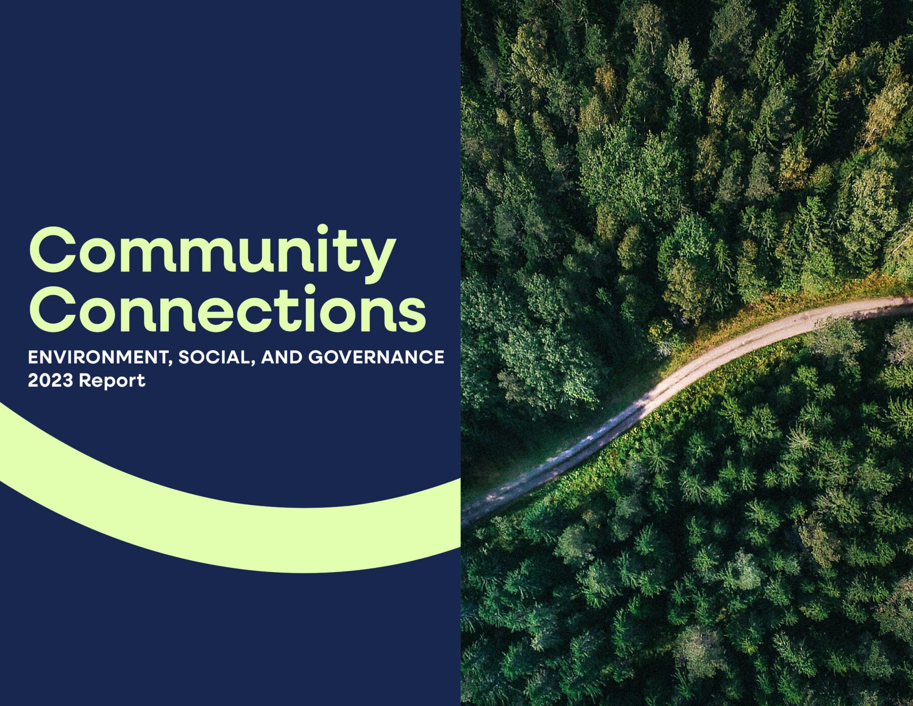 Title page of 2023 ESG report 'Community Connections'