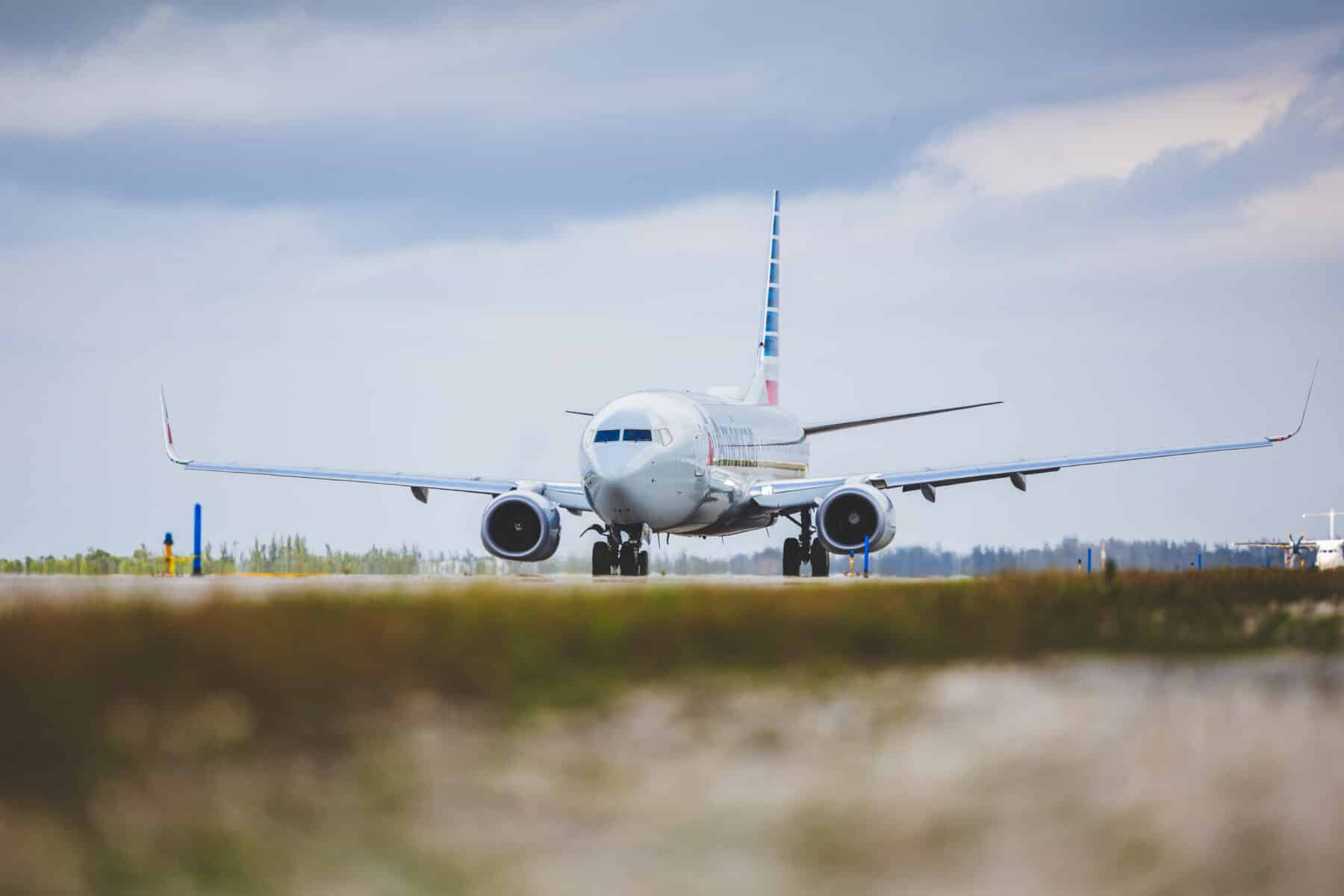 Plane on tarmac ready for take off